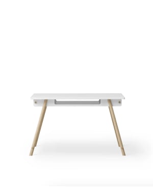 Oliver Furniture - Camp Junior Desk, Adjustable, White/Oak
