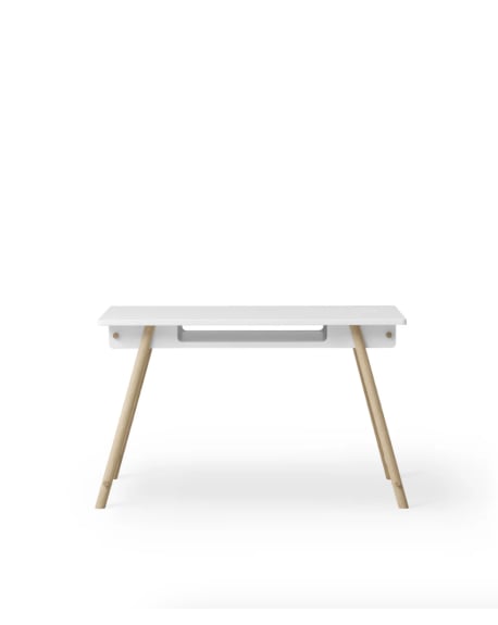 Oliver Furniture - Bureau Junior Camp, Ajustable, Blanc / Chêne