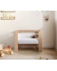 Micuna - Mini Converbaby Berceau évolutif - Blanc / Bois - 90×50 cm