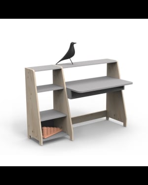 MATHY BY BOLS - Asymetry Petit Bureau Étagère - 128 x 55 x 88 cm