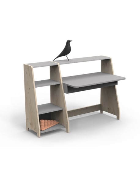 MATHY BY BOLS - Asymetry Petit Bureau Étagère - 128 x 55 x 88 cm