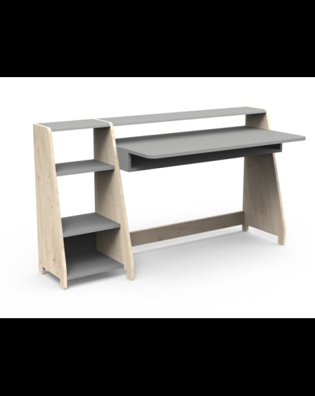 MATHY BY BOLS - Asymetry Large Desk and 1 Shelf - 158 x 60 x 88