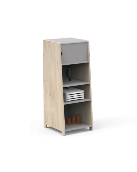 MATHY BY BOLS - Asymetry Penderie Évolutive et Tablettes - 46 x 49 x 120 cm