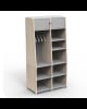 MATHY BY BOLS - Asymetry Penderie Double et 2 Kits Rehausses - 90x 49 x 180 cm