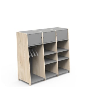 MATHY BY BOLS - Asymetry Penderie Triple - 134 x 49 x 120 cm