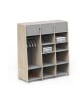 MATHY BY BOLS - Asymetry Penderie Triple et 1 Kit Rehausses - 134 x 49 x 150 cm