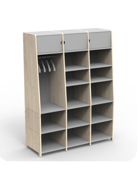 MATHY BY BOLS - Asymetry Triple and 2 Vertical Kits - 134 x 49 x 180 cm