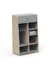 MATHY BY BOLS - Asymetry Penderie Double et 1Kit Rehausses - 90 x 49 x 150 cm