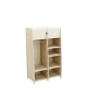 MATHY BY BOLS - Asymetry Penderie Double et 1Kit Rehausses - 90 x 49 x 150 cm