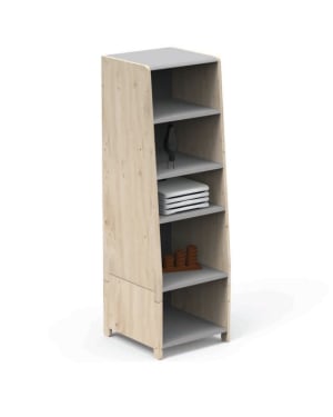 MATHY BY BOLS - Asymetry Wardrobe with 1 Vertical Kit and Shelf - 46 x 49 x 150 cm