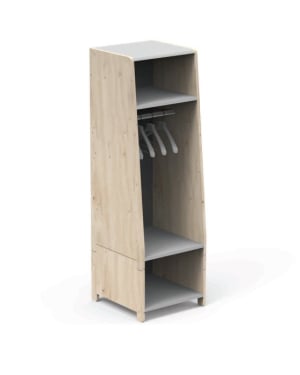 MATHY BY BOLS - Asymetry Penderie avec 1 Kit Rehausse - 46 x 49 x 150 cm