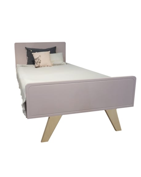 MATHY BY BOLS - Madavin Single Bed in Birch Plywood Feet Natural Varnished