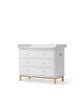 Oliver Furniture - Commode à langer 6 tiroirs avec grand plan - Blanc/Chêne