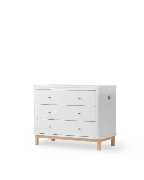 Oliver Furniture - Commode 6 tiroirs - Blanc/Chêne