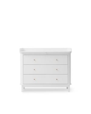 Oliver Furniture - Commode à langer 3 tiroirs avec grand plan - Blanc