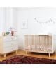 OEUF - RHEA, Design convertible cot White / Birch