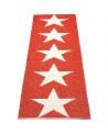 PAPPELINA - VIGGO ONE ROUGE/VANILLE - Tapis design en plastique 4 tailles disponibles