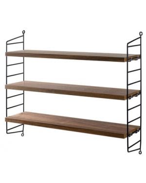 String Furniture - BOOKSHELF - Walnut, Black