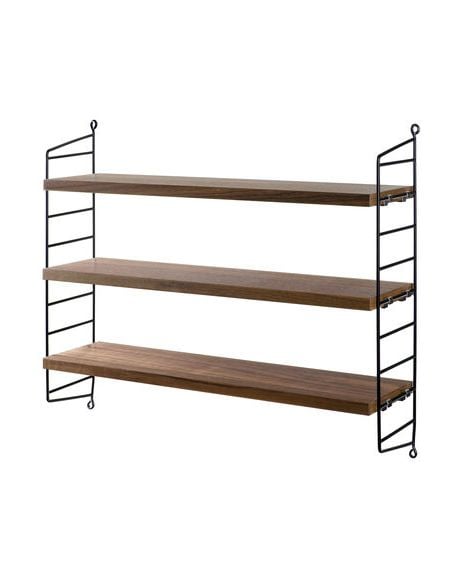 String Furniture - BOOKSHELF - Walnut, Black