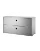 String Furniture - Caisson tiroirs de Rangements - 78 x 30 cm - 2 tiroirs