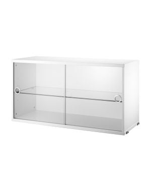 String Furniture - VITRINE 2 PORTES EN VERRE 78 x 30 x H42 cm
