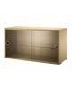 String Furniture - VITRINE 2 PORTES EN VERRE 78 x 30 x H42 cm