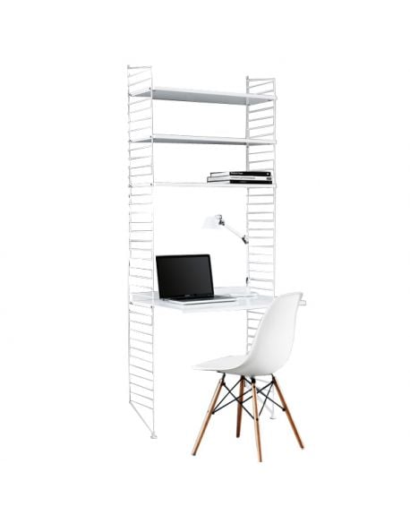 String Furniture - COMPOSITION 1 - Avec bureau Blanc