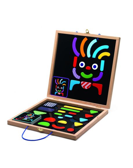 DJECO - GEO BONHOMME - Magic board and pieces - Age : from 4 years old