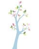 INKE-ARBRE3 AVRIL Feuilles rose/vert/tronc au choix