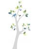 INKE-ARBRE3 JUIN Feuilles bleu foncé et vert/tronc au choix