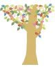 INKE - TREE 1 MAY - Tree in vintage wallpaper/Multicolour leaves