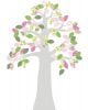 INKE-ARBRE2 AVRIL-Décoration murale Feuilles roses