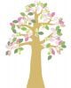 INKE - TREE 2 APRIL-Tree in vintage wallpaper/Pink leaves