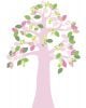 INKE - TREE 2 APRIL-Tree in vintage wallpaper/Pink leaves