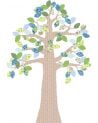INKE-ARBRE2 JUIN-Décoration murale/Feuilles Bleues