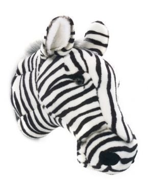 WILD & SOFT - Trophée en peluche - Tête de zèbre