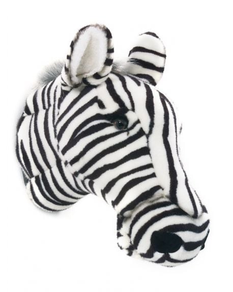 WILD & SOFT - Trophée en peluche - Tête de zèbre