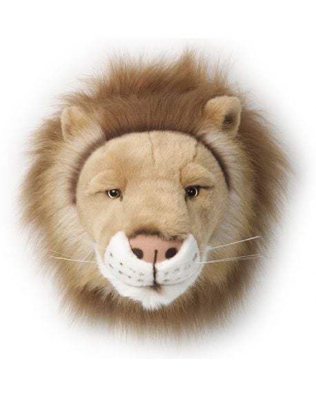 WILD & SOFT - Trophée en peluche - Tête de lion - César