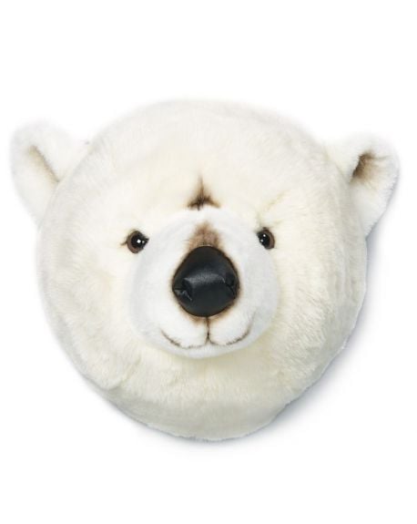 WILD & SOFT - Trophée en peluche - Tête d'ours polaire - Basile