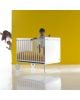 BE - BE COT - Lit bébé évolutif design devenant bureau - Barreaux coulissants