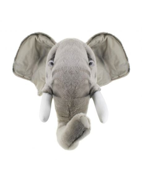 WILD & SOFT - Trophée en peluche - Tête d'éléphant George