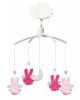 TROUSSELIER-MOBILE MUSICAL ANGE-LAPINS-Fushia & Rose