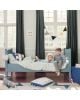 FERM LIVING - Coussin Native Tipi - Noir Beige et bleu