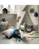 FERM LIVING - Coussin Native Tipi - Noir Beige et bleu