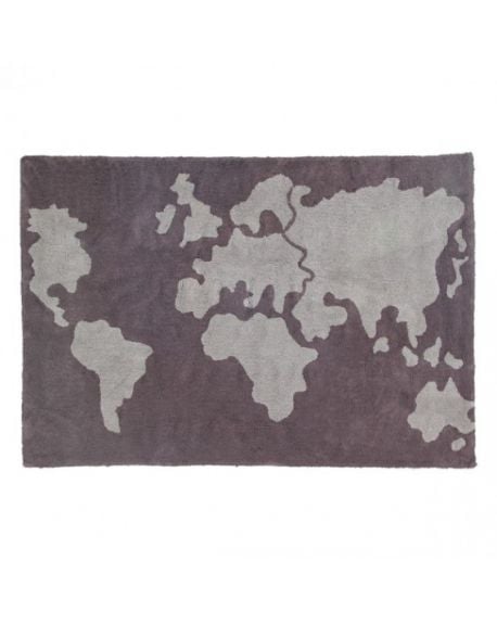 LORENA CANALS - COTON MAP BROWN - 140 X 200 cm