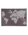 LORENA CANALS-TAPIS COTON MONDE MARRON / 140 x 200 cm