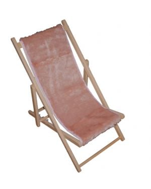 TOILES CHICS - Deck chair in fake fur - pink