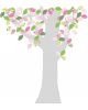 INKE - TREE 1 APRIL-Tree in vintage wallpaper/Pink leaves