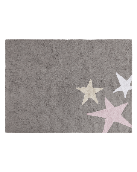 LORENA CANALS - 3 STARS - Grey/Pink - 120 x 160 cm 